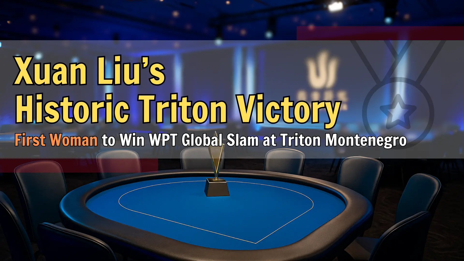 Triton Poker stage with trophy spotlighted at Montenegro WPT Global Slam – PokerOffer